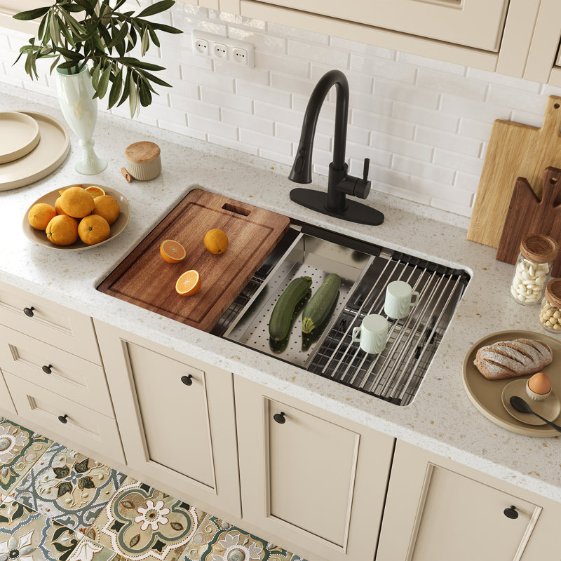 31'' L Single Bowl Stainless Steel Kitchen Sink