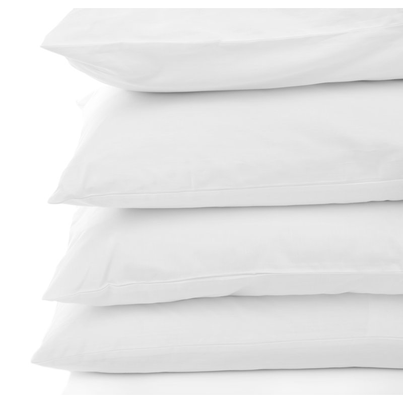 Hotel Quality Mederos 12 Piece Cotton Rich Percale Weave  Pillowcase Pack, Bright White, Standard