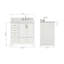 Meuble-lavabo simple avec plateau Abshire 37-93359257