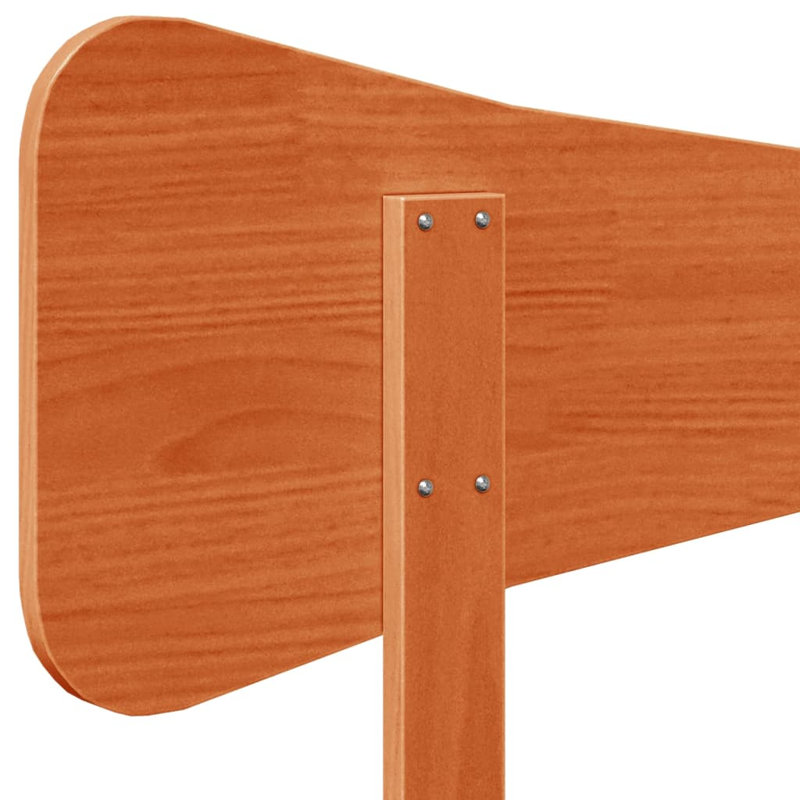 Meleka Solid Wood Headboard, Double - 135 x 190 cm, Wax Brown