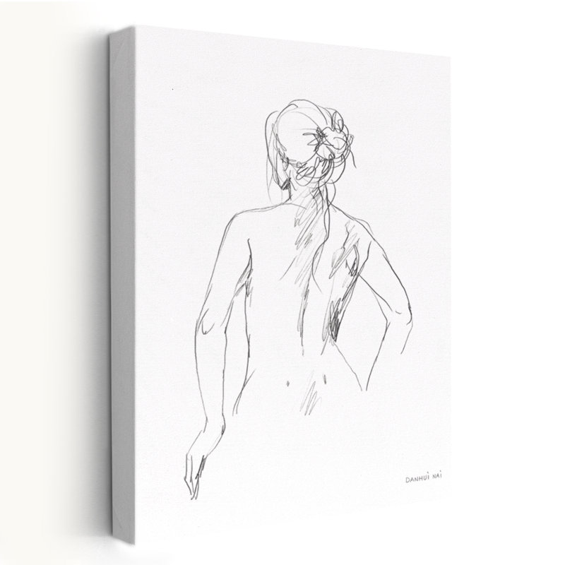 Art figuratif noir et noir et blanc, H 24 po x l 16 po