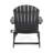 Chair Made Of Dark Grey Wood With Folding Design & Cup Holders, 33.97 In. H, 36.15 W, 30.8 D, 21.9 Lb, For Outdoor Patio Deck In Holders And Ability, Depth, Width, Height, Backyard-779313007