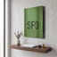 « SFO ATC » par O8 Left, décoration murale en métal doré, 30,5 x 40,5 cm-825597421