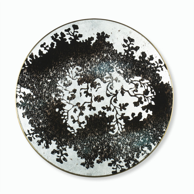 Silver Leaf Floral Print