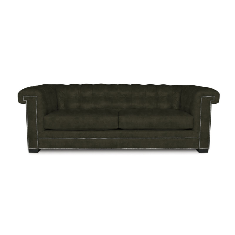 Surrey Leather Sofa, Wolf (Cartier), Ash Honey