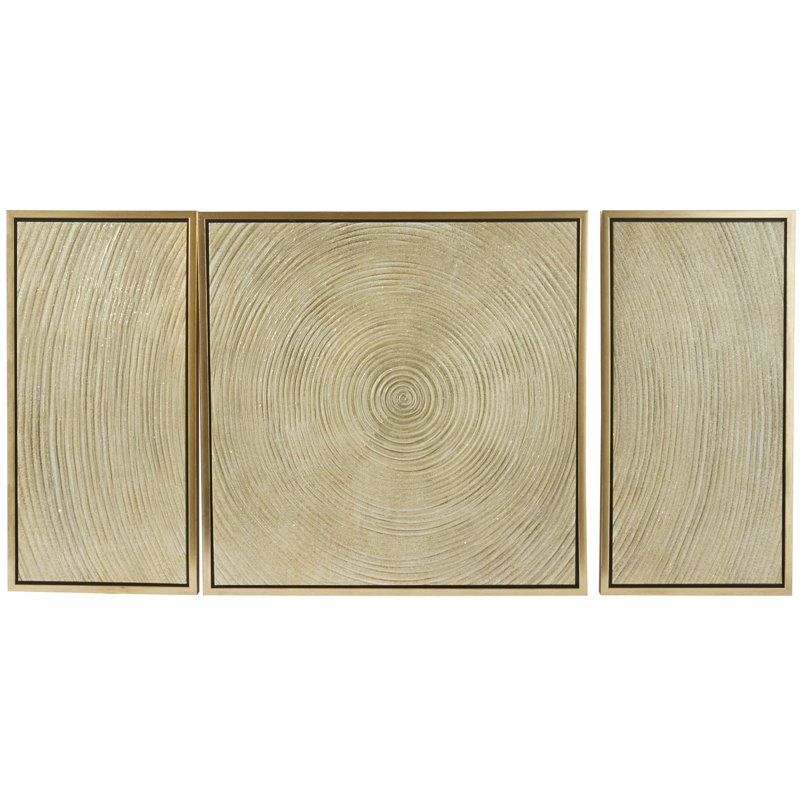 Cole and Gray Coastal Polystone Ripple, art mural encadré