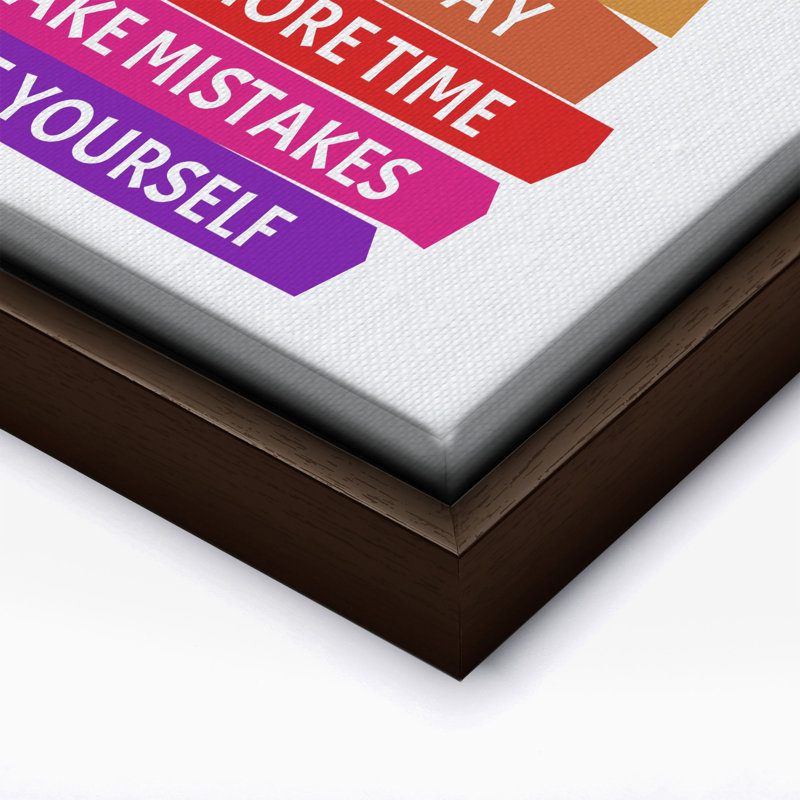 It's Okay to Not Be Okay, Canvas, 16"H x 20"W, Brown Framed