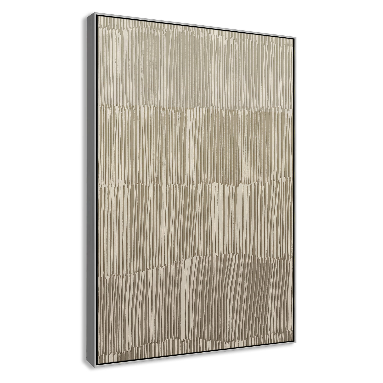 Linear Calm II Print by , 61.5" H x 41.5" W, Silver Floater