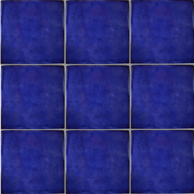 4,2 po x 4,2 po mosaïque de dosseret TalaMex faite à la main 9 pièces Talavera