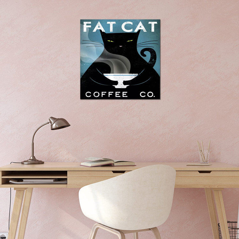 «Fat Cat Coffee Co.» par Ryan Fowler - impression non encadrée, H 24 po x l 24 po x P 0,25 po