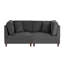 2 - Piece Upholstered Corduroy Modular Sectional with Pillow Back and Solid Wood Legs-1066189031