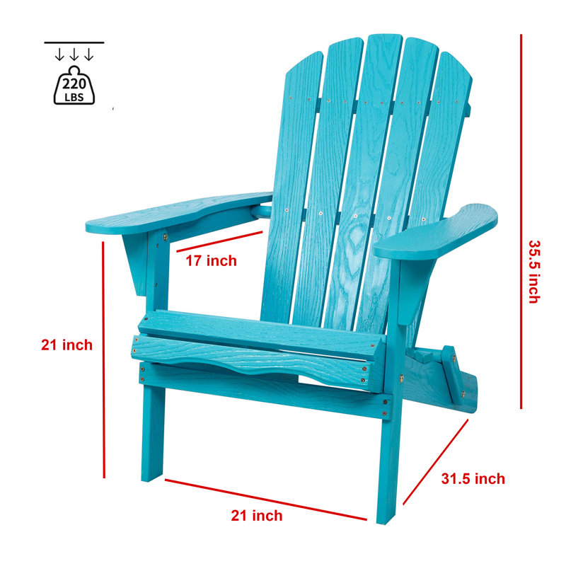 Ensemble de 2 chaises longues pliantes en bois massif Grain, Turquoise Blue