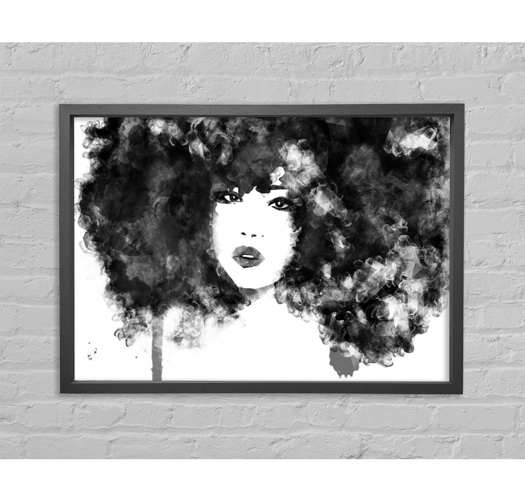 Black Big Hair - Einzelner Bilderrahmen Kunstdrucke auf Leinwand