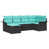 Structure noire / Coussin bleu est en rupture de stock