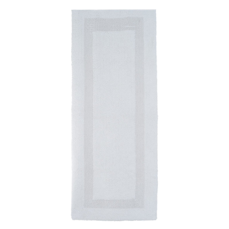 PureComfort Reversible Cotton Bath Rug - White, 24x60