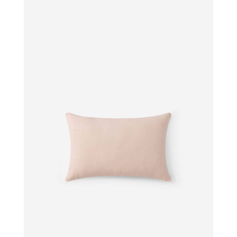 Velvet Crane In The Clouds Small Lumbar Pillow, Pink Sand