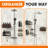  5-Piece Rustproof Stainless Steel Shower Caddy Set