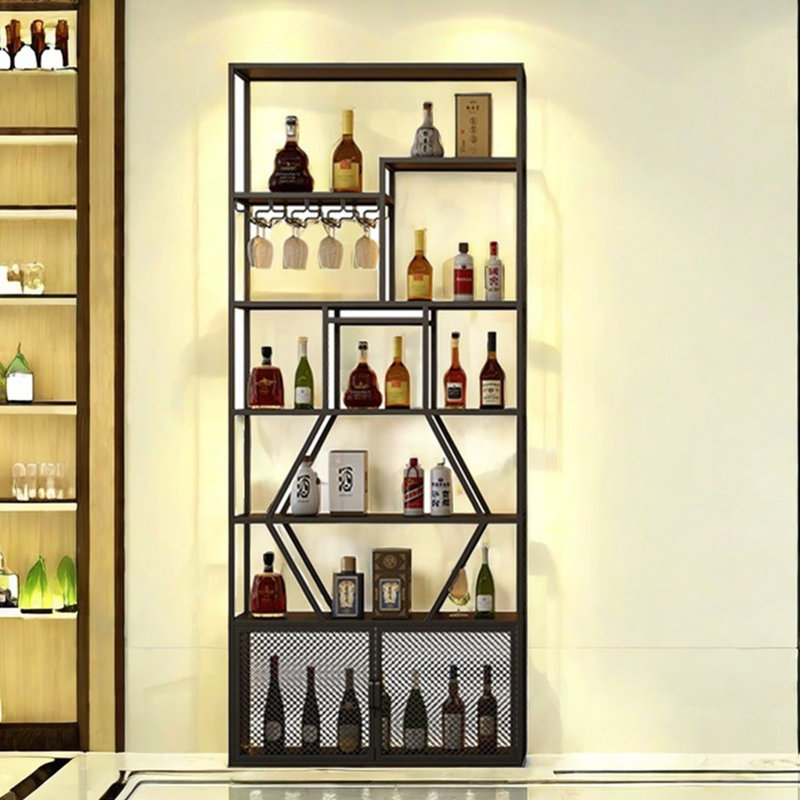 Vintage Floor Wine Rack, Black