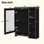 Armoire à pharmacie 3 en 1, armoire à pharmacie murale de 24 pouces avec tablette réglable et barre de tour, miroir haute définition, pour meuble-lavabo, noir-2143545067