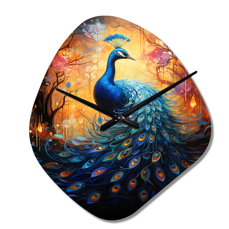 Magallon - Nebula Shape Large Blue Wall Clock - Unique Shape, Small