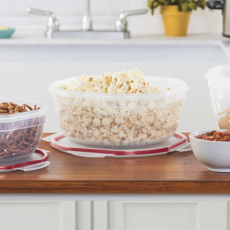 Sterilite Ultra-Seal 4.7 Qt Bowl, Large Airtight Food Storage Container, Latch Lid, Dishwasher Safe