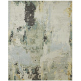 Toros Misty Jade Hand-Knotted Wool Area Rug