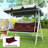 4-Piece Back and Seat Cushion Pillows Replacement and Pillows, Patio Chair Cushions Set with Ties, Wine Red-571722210