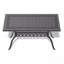 Ensemble de salle à manger 5 pièces en aluminium coulé résistant aux intempéries, comprenant 4 chaises pivotantes et une table rectangulaire avec cadre noir-1905378641