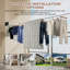 Corde à linge rétractable à sangle plate avec 34 trous de suspension - solution de séchage murale coupe-vent, conception pliable à 180 °