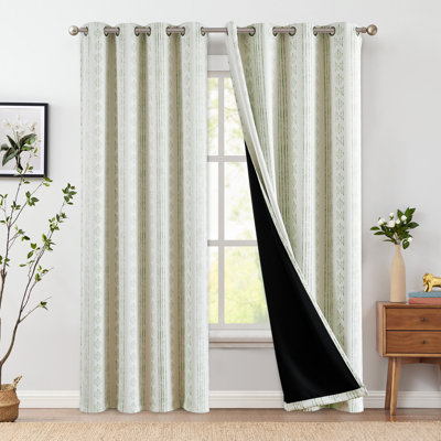 Ayani Polyester Blackout Boho Curtains Bedroom Curtain Pair
