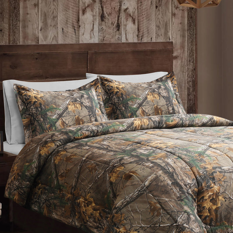 Realtree Xtra Camo  Comforter Set Polycotton Rustic Farmhouse Bedding with Pillow – Hunting Cabin Lodge Bed Set Perfect for Camouflage Bedroom