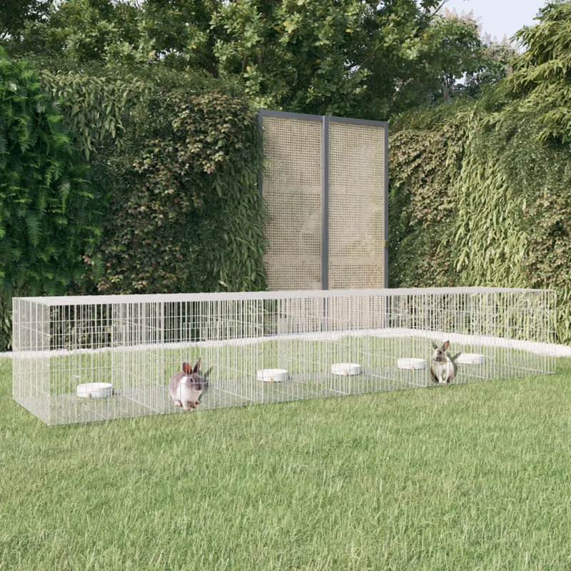 Donohue Weather Resistant Rabbit Cage, 54cm H x 327cm W x 79cm D