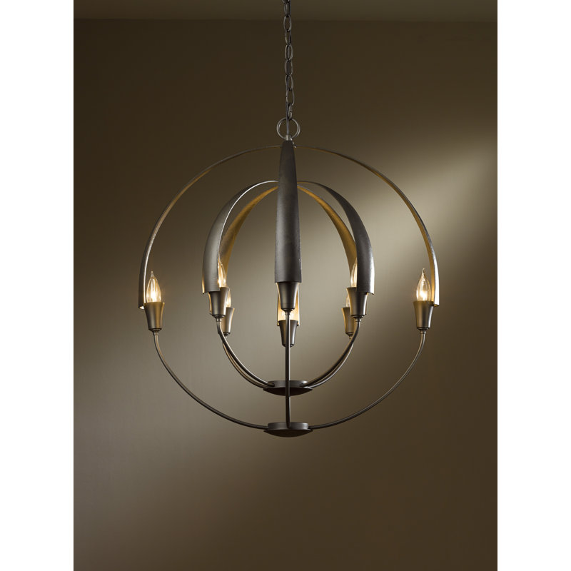 Cirque 8 - Light Globe Chandelier, Dark Smoke