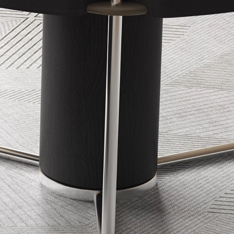 Design sense light luxury coffee table, Silver/Black