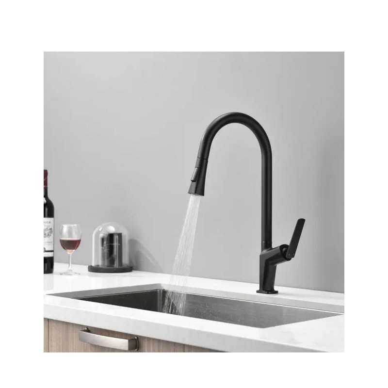 Robinet de cuisine AvaMalis, Noir mat