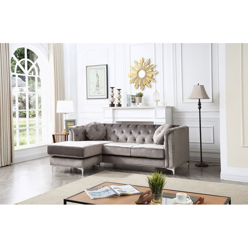 Canapé-lit Glory Furniture Pompano G782B-SC (3 boîtes), gris foncé, Velours gris foncé