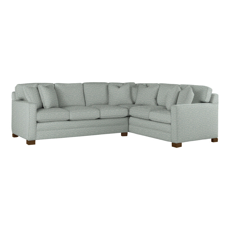 American Bungalow 2-Piece Hillcrest L-Sectional, Tuck Water, Havana