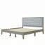 Lit plateforme tapissier en bois massif-502440110