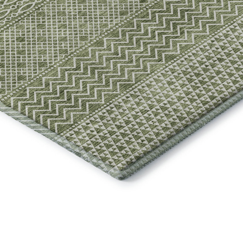 Tapis vert lavable à la machine de qualité supérieure Prisco, Rectangle 10 pi x 14 pi