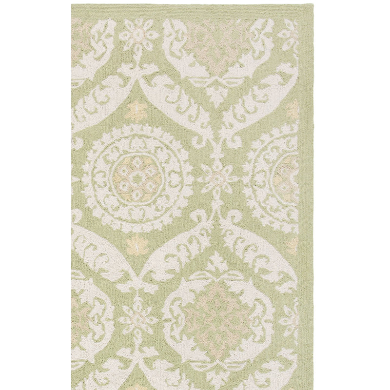 Tapis en laine crocheté à la main à motif floral Holmsten, Rectangle 9 pi x 12 pi