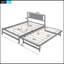 Lit plateforme double avec lit gigogne réglable