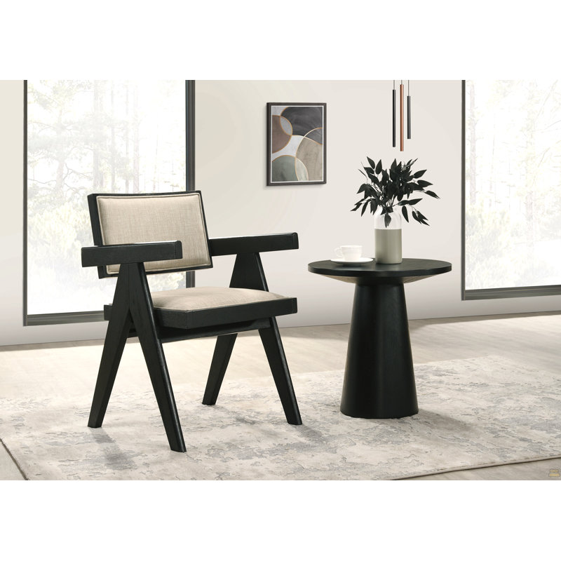 Ensemble de chaises et console à accoudoirs en ébène 3 pièces l 21 po Jasper