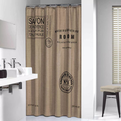 Sealskin Shower Curtain Provence 180cm Ecru