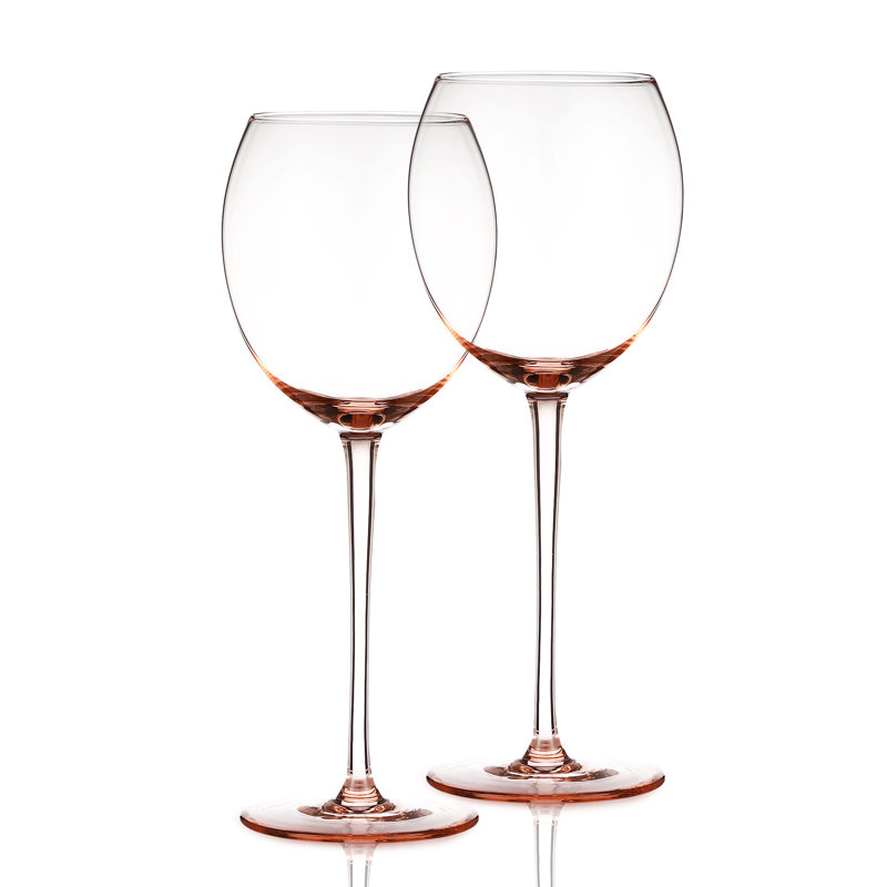 13 oz Verre à vin blanc, Rose rose