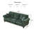 86" Rolled Arm Chenille Upholstered Sofa With Nailhead Trim & Solid Wood Legs, 3-seater Couch-753141951