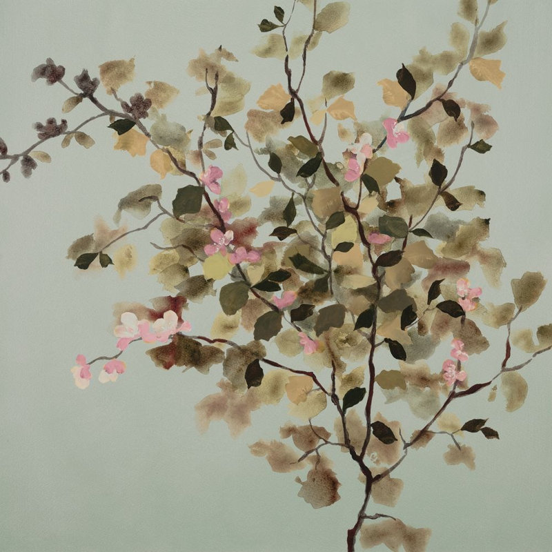 Beloved Flora 1 Framed Watercolour Painting Print Canvas, 25.75" H x 25.75" W