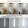 Modern LED Floor Lamp With Remote And Touch Control, Standing Lamp With White Cylinder Shade