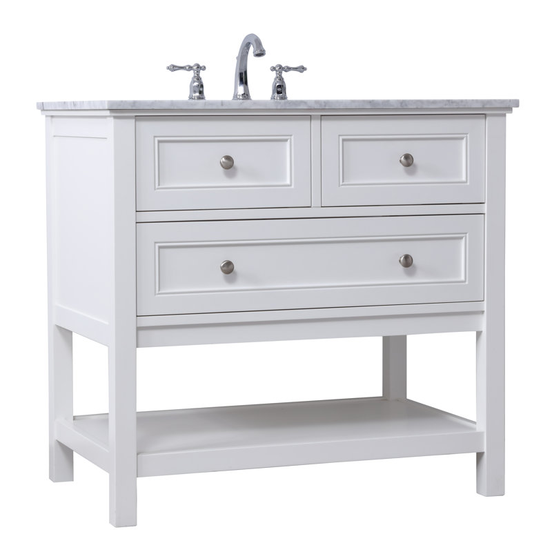 Ensemble de meuble-lavabo simple 36 po Voss, Blanc