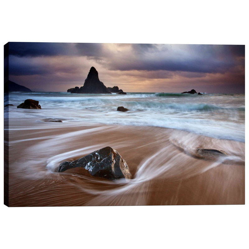 Port Orford Morning Storm par Darren White - reproduction d'art sur toile tendue