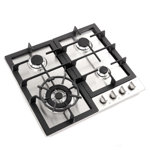 Cosmo 24" Stainless Steel Natural Gas 4 Burner Cooktop